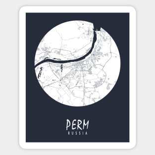 Perm, Russia City Map - Full Moon Sticker